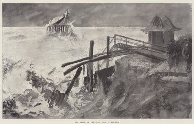 Het Wrak van de Kettingpier in Brighton door Henry Charles Seppings Wright